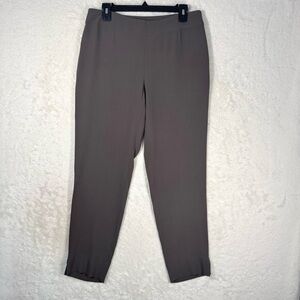 Eileen Fisher Silk Slim Ankle Pants Women’s Small Rye Gray Minimalist Office